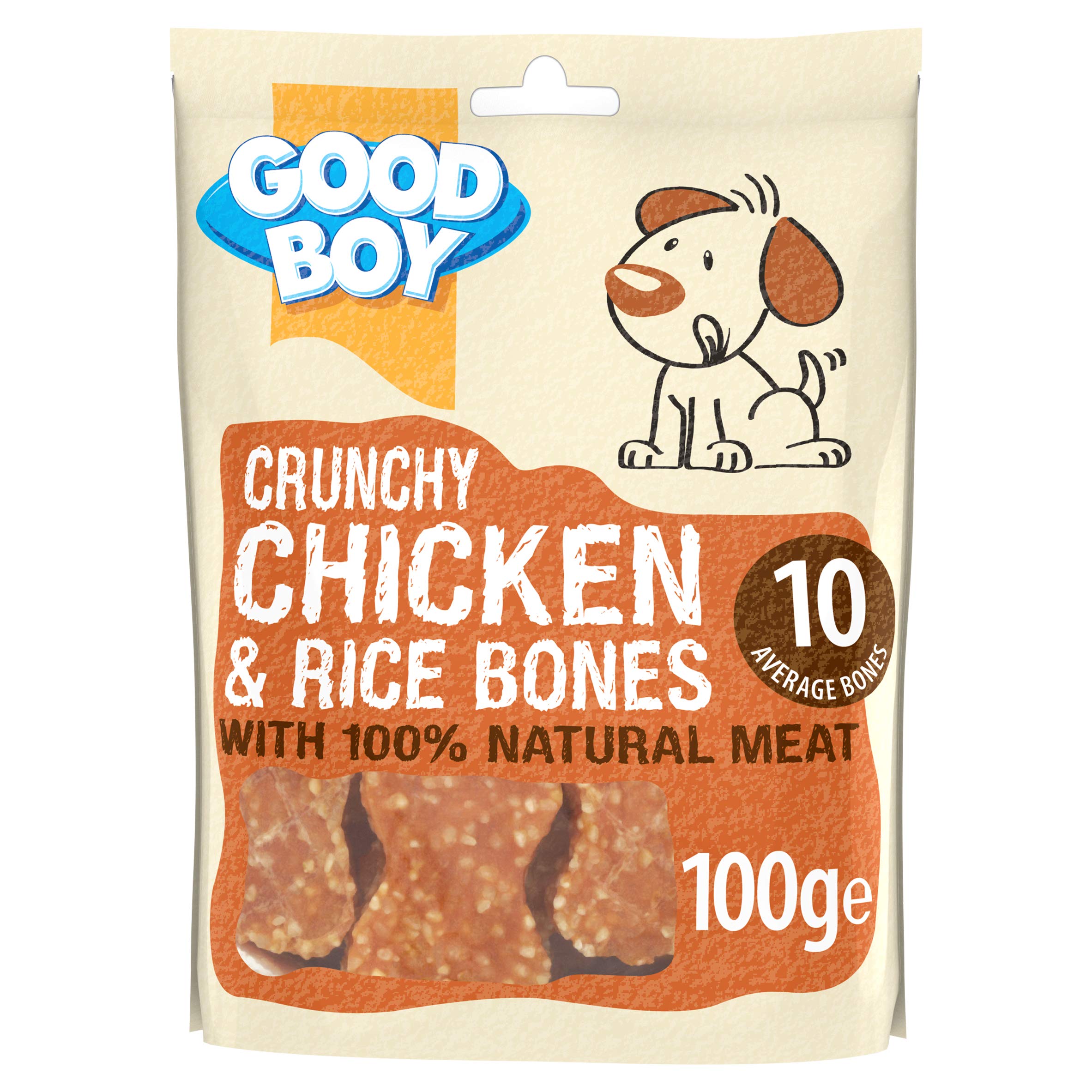 Armitage Good Boy Crunchy Chicken & Rice Bones Dog Treats 100g