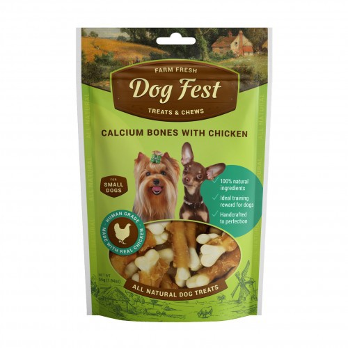Dog Fest Calcium bones with chicken for mini-dogs - 55g (1.94oz)