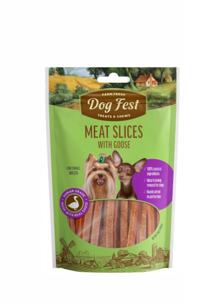Dog fest slices with goose for small breeds 55g