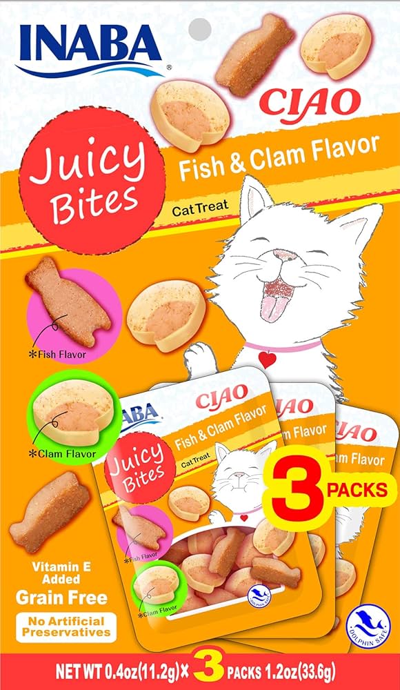 Juicy Bites Scallop & Crab Flavor 33,9g /3 Pouches Per Pack