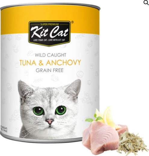 Kit Cat Atlantic Tuna With Whole Anchovy Canned Food 400g