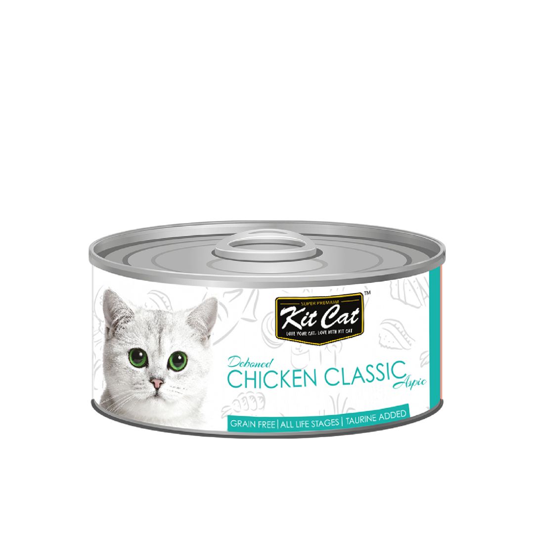 Kit Cat Deboned Chicken Classics Toppers Canned Cat Food 80g