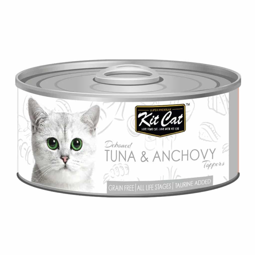 Kit Cat Deboned Tuna & Anchovy Toppers Canned Cat Food 80g