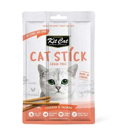 Kit Cat Grain Free Cat Stick Chicken & Salmon, Cat Treats 15g