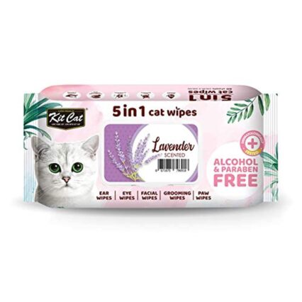 Kit Cat Kitcat 5 In 1 Cat Wipes Lavender, Light Pink