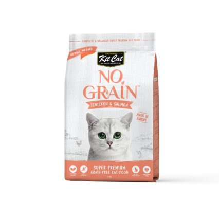 Kit Cat No Grain Chicken & Salmon Super Premium Dry Food 1Kg,