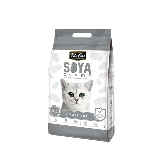 Kit Cat Soya Clump Soybean Litter - Charcoal 7L