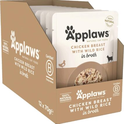Natural Cat Food Chicken Breast with Rice Wet (Pack of 12,70g)