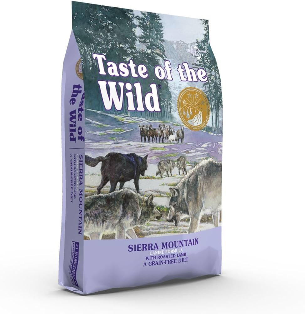 Taste of the Wild Grain Free Premium High Protein Dry Dog Food Sierra Mountain With Roasted Lamb - 2 KG