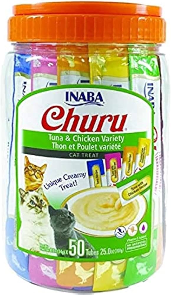 Tuna and Chicken Varieties Flavor Treats for Cat (Pack of 50 Pieces)